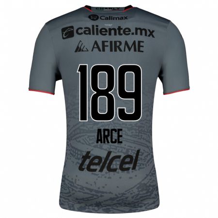Kandiny Kinder Diego Arce #189 Grau Auswärtstrikot Trikot 2023/24 T-Shirt