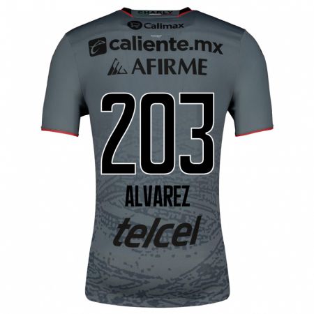Kandiny Kinder Jaime Álvarez #203 Grau Auswärtstrikot Trikot 2023/24 T-Shirt