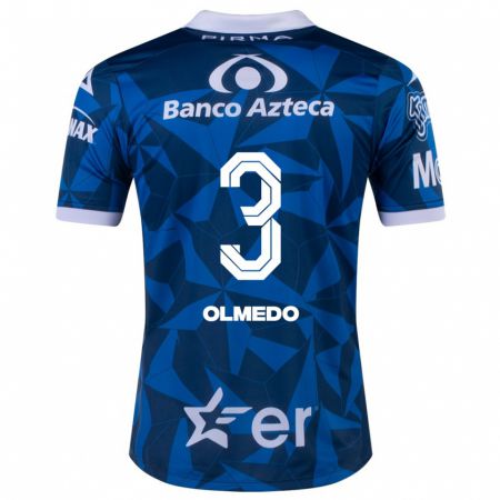 Kandiny Kinder Sebastián Olmedo #3 Blau Auswärtstrikot Trikot 2023/24 T-Shirt