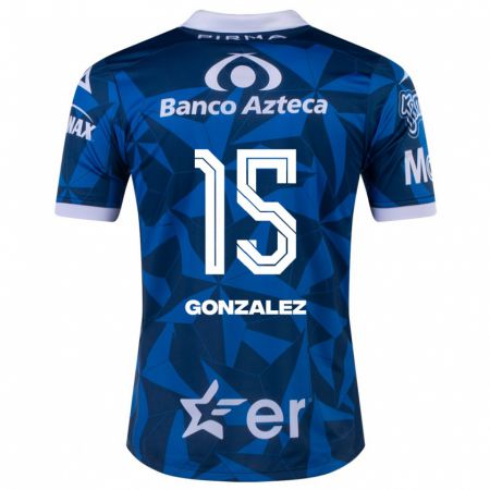 Kandiny Kinder Jaqueline González #15 Blau Auswärtstrikot Trikot 2023/24 T-Shirt