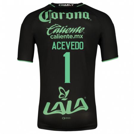 Kandiny Kinder Carlos Acevedo #1 Schwarz Auswärtstrikot Trikot 2023/24 T-Shirt