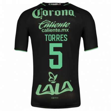 Kandiny Kinder Félix Torres #5 Schwarz Auswärtstrikot Trikot 2023/24 T-Shirt