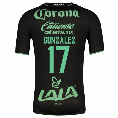 Kandiny Kinder Jair González #17 Schwarz Auswärtstrikot Trikot 2023/24 T-Shirt