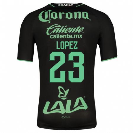 Kandiny Kinder Raúl López #23 Schwarz Auswärtstrikot Trikot 2023/24 T-Shirt