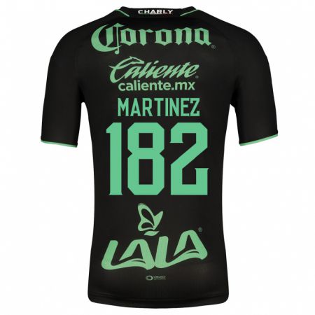 Kandiny Kinder Diego Martínez #182 Schwarz Auswärtstrikot Trikot 2023/24 T-Shirt
