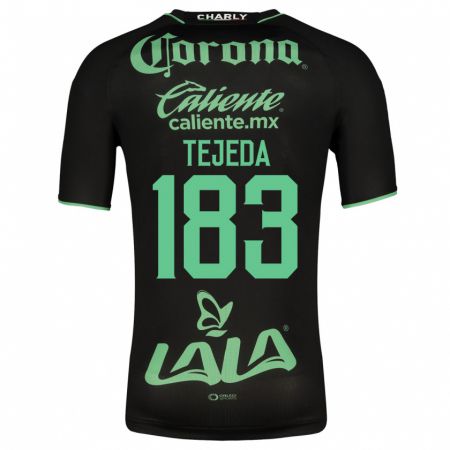 Kandiny Kinder Juan Tejeda #183 Schwarz Auswärtstrikot Trikot 2023/24 T-Shirt