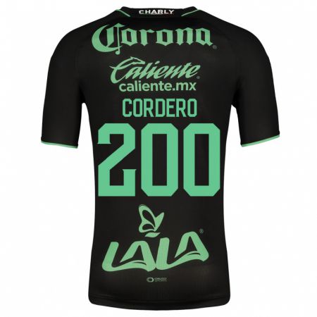 Kandiny Kinder Mario Cordero #200 Schwarz Auswärtstrikot Trikot 2023/24 T-Shirt