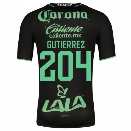 Kandiny Kinder Gabriel Gutiérrez #204 Schwarz Auswärtstrikot Trikot 2023/24 T-Shirt