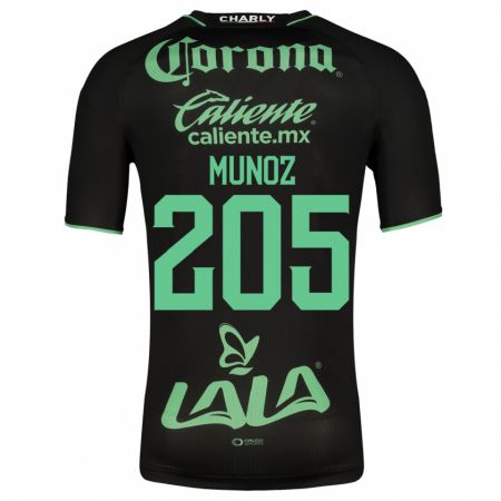 Kandiny Kinder Guillermo Muñoz #205 Schwarz Auswärtstrikot Trikot 2023/24 T-Shirt