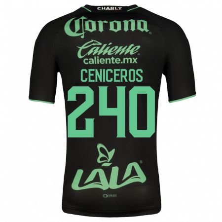 Kandiny Kinder Carlos Ceniceros #240 Schwarz Auswärtstrikot Trikot 2023/24 T-Shirt