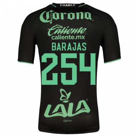 Kandiny Kinder Sergio Barajas #254 Schwarz Auswärtstrikot Trikot 2023/24 T-Shirt