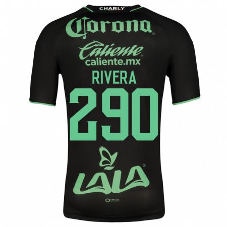 Kandiny Kinder Ángel Rivera #290 Schwarz Auswärtstrikot Trikot 2023/24 T-Shirt