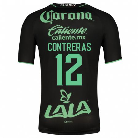 Kandiny Kinder Karol Contreras #12 Schwarz Auswärtstrikot Trikot 2023/24 T-Shirt