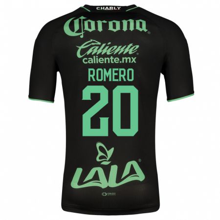 Kandiny Kinder Lia Romero #20 Schwarz Auswärtstrikot Trikot 2023/24 T-Shirt