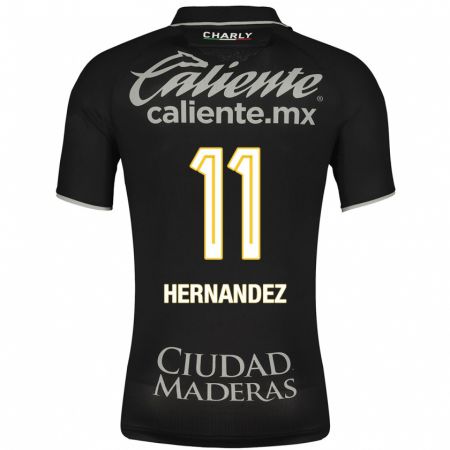 Kandiny Kinder Elías Hernández #11 Schwarz Auswärtstrikot Trikot 2023/24 T-Shirt