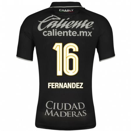 Kandiny Kinder Omar Fernández #16 Schwarz Auswärtstrikot Trikot 2023/24 T-Shirt