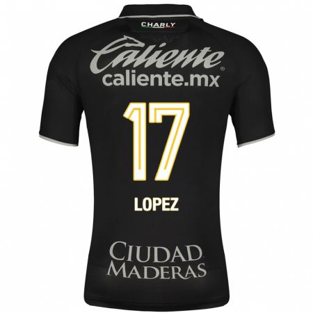 Kandiny Kinder Nicolás López #17 Schwarz Auswärtstrikot Trikot 2023/24 T-Shirt