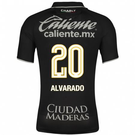 Kandiny Kinder Alfonso Alvarado #20 Schwarz Auswärtstrikot Trikot 2023/24 T-Shirt