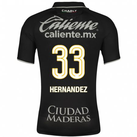 Kandiny Kinder Pedro Hernández #33 Schwarz Auswärtstrikot Trikot 2023/24 T-Shirt