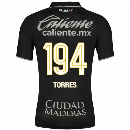 Kandiny Kinder Erick Torres #194 Schwarz Auswärtstrikot Trikot 2023/24 T-Shirt