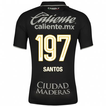 Kandiny Kinder Sebastián Santos #197 Schwarz Auswärtstrikot Trikot 2023/24 T-Shirt