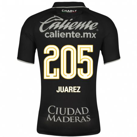 Kandiny Kinder Moisés Juárez #205 Schwarz Auswärtstrikot Trikot 2023/24 T-Shirt
