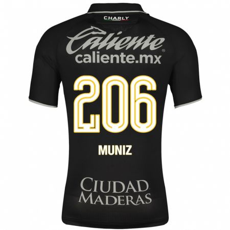 Kandiny Kinder Isaác Muñíz #206 Schwarz Auswärtstrikot Trikot 2023/24 T-Shirt