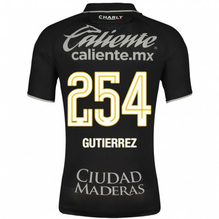 Kandiny Kinder Alan Gutiérrez #254 Schwarz Auswärtstrikot Trikot 2023/24 T-Shirt