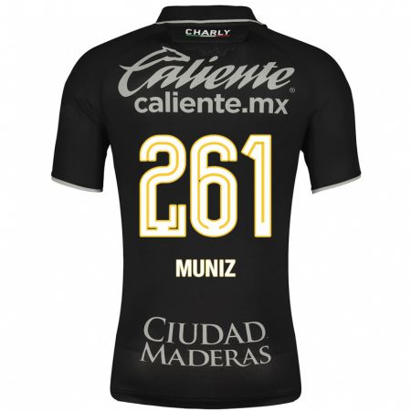 Kandiny Kinder César Muñiz #261 Schwarz Auswärtstrikot Trikot 2023/24 T-Shirt
