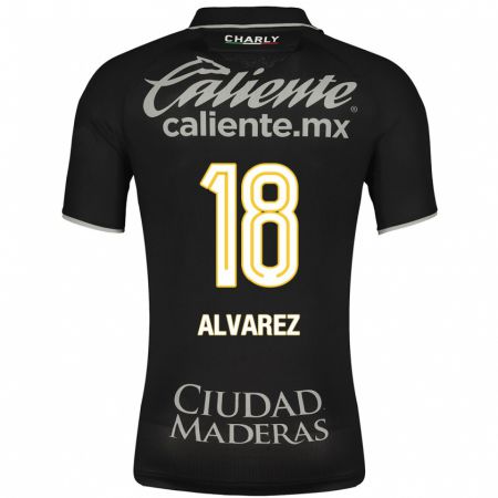 Kandiny Kinder Yazmin Álvarez #18 Schwarz Auswärtstrikot Trikot 2023/24 T-Shirt