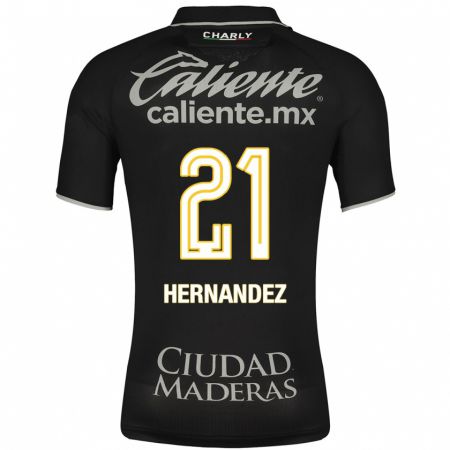 Kandiny Kinder Alexa Hernández #21 Schwarz Auswärtstrikot Trikot 2023/24 T-Shirt