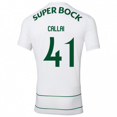 Kandiny Kinder Diego Callai #41 Weiß Auswärtstrikot Trikot 2023/24 T-Shirt