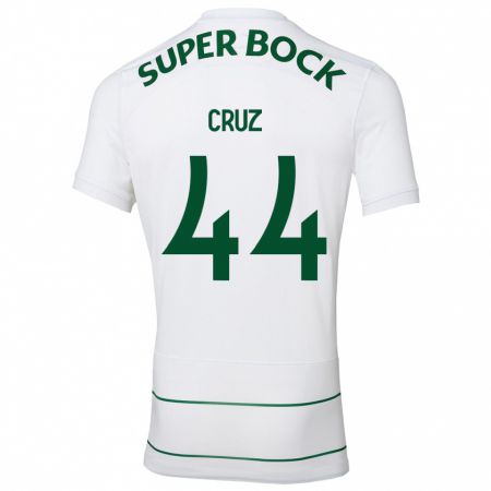 Kandiny Kinder Marco Cruz #44 Weiß Auswärtstrikot Trikot 2023/24 T-Shirt