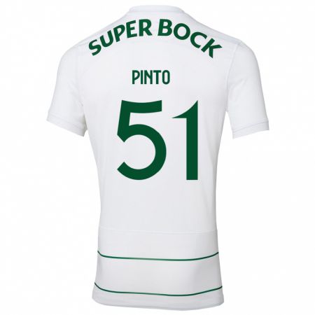 Kandiny Kinder Diogo Pinto #51 Weiß Auswärtstrikot Trikot 2023/24 T-Shirt