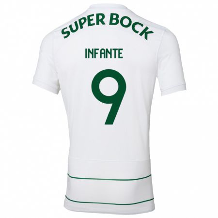 Kandiny Kinder João Infante #9 Weiß Auswärtstrikot Trikot 2023/24 T-Shirt