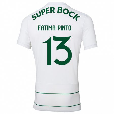 Kandiny Kinder Fátima Alexandra Figueira Pinto #13 Weiß Auswärtstrikot Trikot 2023/24 T-Shirt