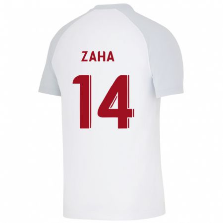 Kandiny Kinder Wilfried Zaha #14 Weiß Auswärtstrikot Trikot 2023/24 T-Shirt