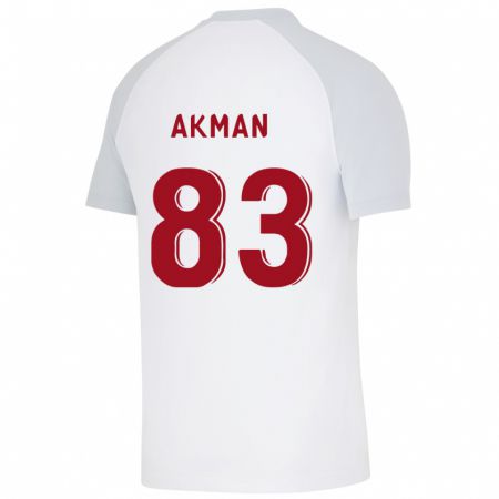 Kandiny Kinder Efe Akman #83 Weiß Auswärtstrikot Trikot 2023/24 T-Shirt