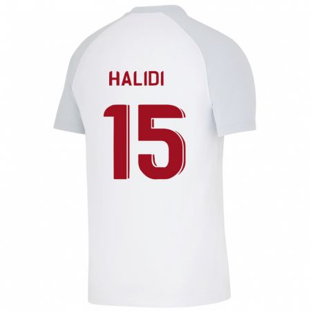 Kandiny Kinder Isa Halidi #15 Weiß Auswärtstrikot Trikot 2023/24 T-Shirt