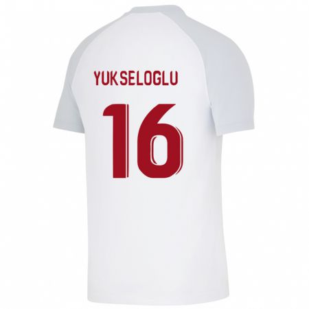 Kandiny Kinder Ayaz Yükseloğlu #16 Weiß Auswärtstrikot Trikot 2023/24 T-Shirt