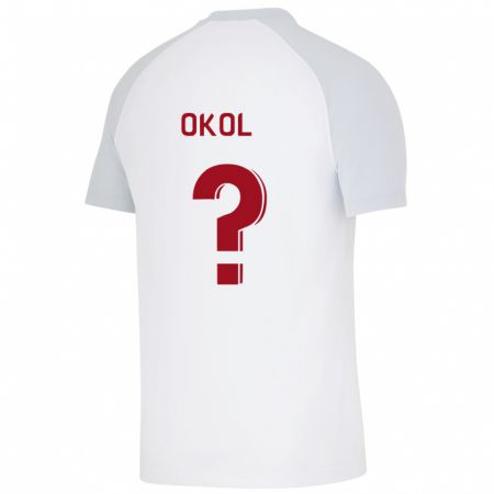 Kandiny Kinder Umut Okol #0 Weiß Auswärtstrikot Trikot 2023/24 T-Shirt