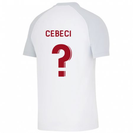 Kandiny Kinder Taha Recep Cebeci #0 Weiß Auswärtstrikot Trikot 2023/24 T-Shirt