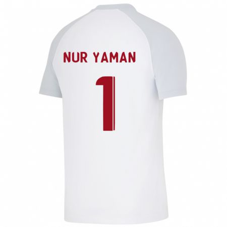 Kandiny Kinder Gamze Nur Yaman #1 Weiß Auswärtstrikot Trikot 2023/24 T-Shirt