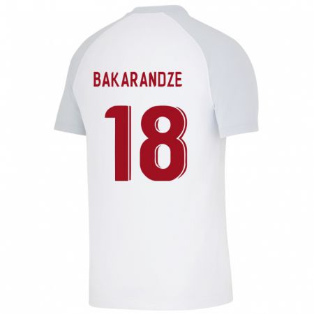 Kandiny Kinder Kristina Bakarandze #18 Weiß Auswärtstrikot Trikot 2023/24 T-Shirt