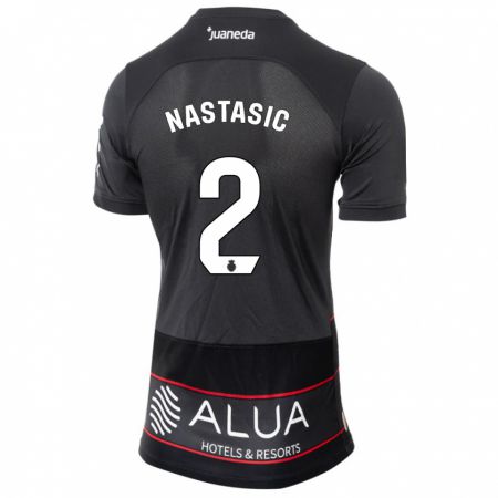 Kandiny Kinder Matija Nastasic #2 Schwarz Auswärtstrikot Trikot 2023/24 T-Shirt