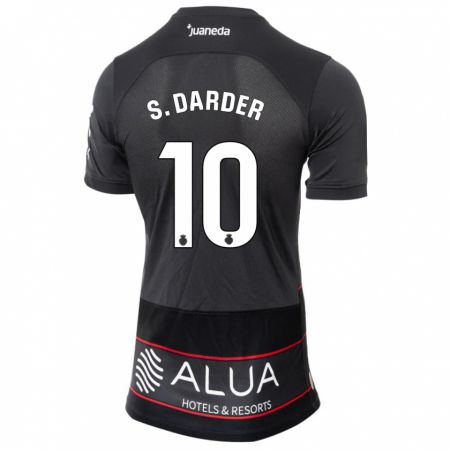 Kandiny Kinder Sergi Darder #10 Schwarz Auswärtstrikot Trikot 2023/24 T-Shirt