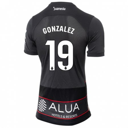 Kandiny Kinder Adrià González #19 Schwarz Auswärtstrikot Trikot 2023/24 T-Shirt