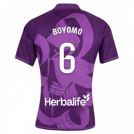 Kandiny Kinder Enzo Boyomo #6 Violett Auswärtstrikot Trikot 2023/24 T-Shirt