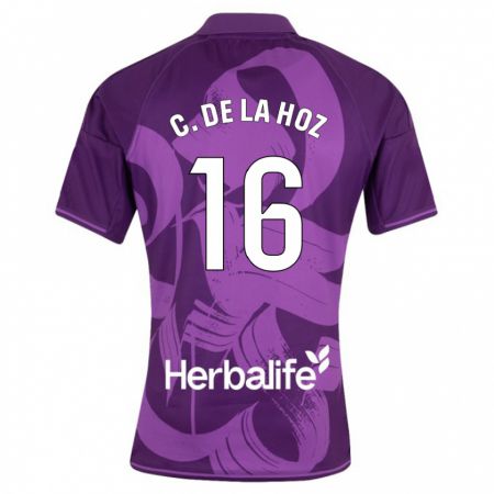 Kandiny Kinder César De La Hoz #16 Violett Auswärtstrikot Trikot 2023/24 T-Shirt