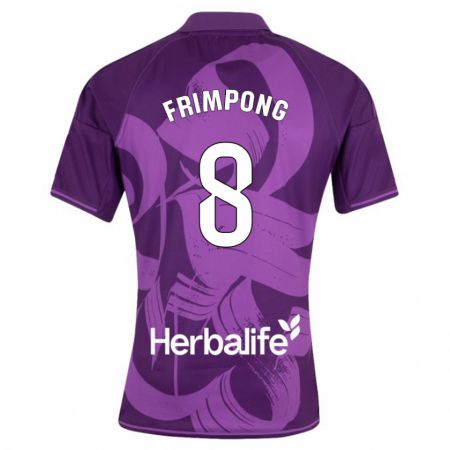 Kandiny Kinder Eugene Frimpong #8 Violett Auswärtstrikot Trikot 2023/24 T-Shirt